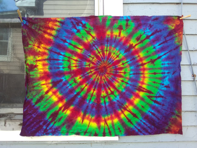 Ready to Ship Spiral Tie Dye Tapestry 48in W X  35in H