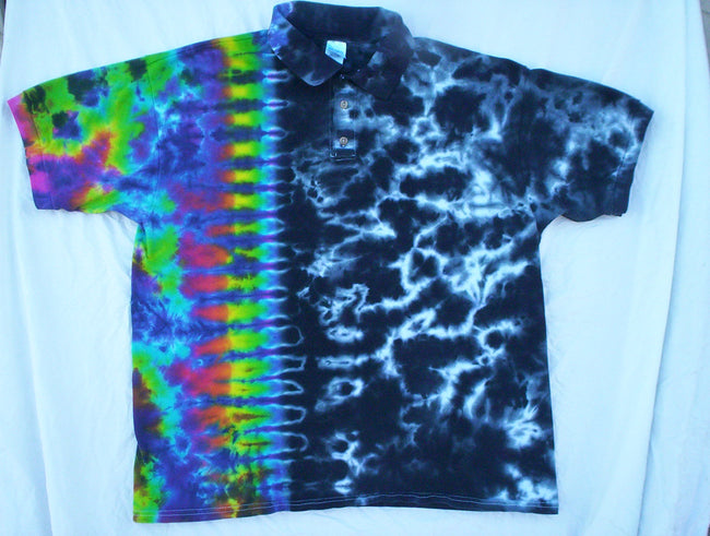Tie Dye the Grey Polo Style Shirt