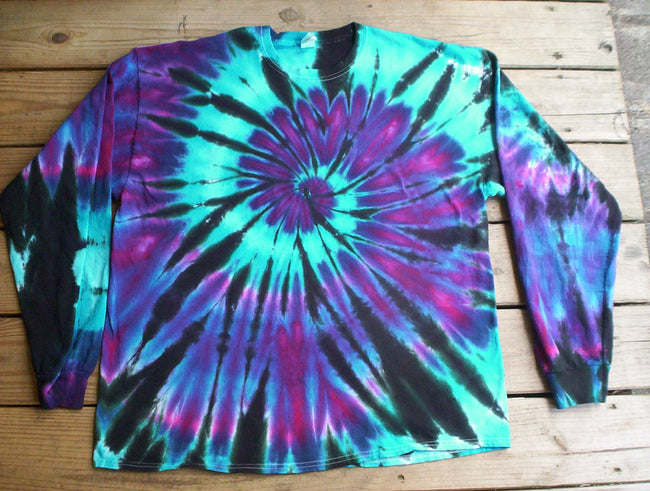 Aqua Night Youth Long Sleeve Tie Dye