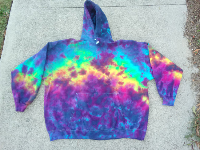 Raspberry Blue Tie Dye Hoodie