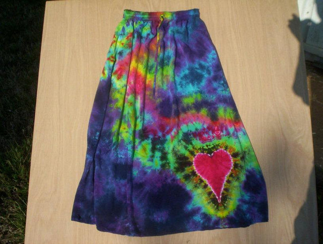 Beautiful Heart Rayon Tie Dye Skirt