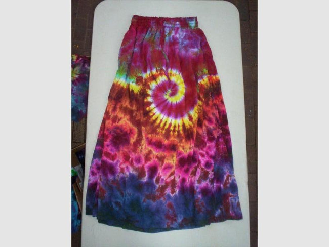 Happy Swirl Rayon Tie Dye Skirt