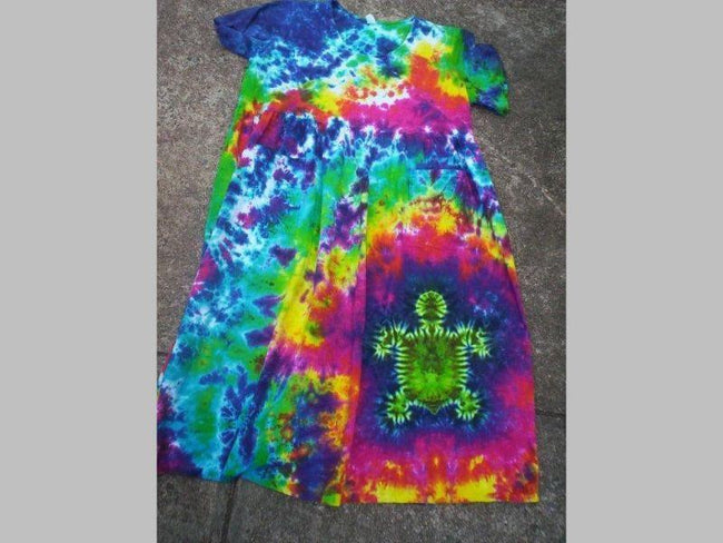 Rainbow Turtle Garden Dress w pockets