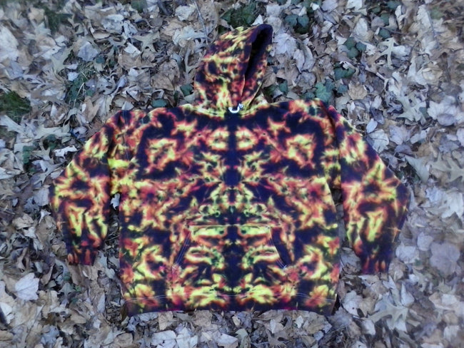 Fall Fire Tie Dye Hoodie
