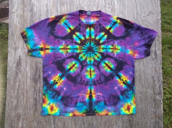 4X Kaleidoscope Short Sleeve Ready To Ship Tie Dye