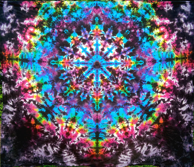 Fantastic Mandala Tie Dye Tapestry 64in W X 55in H