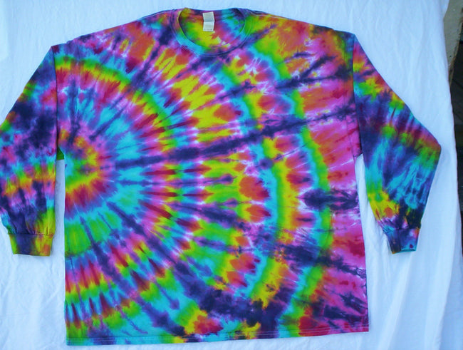 Rainbow Feathers Tie Dye Long Sleeve