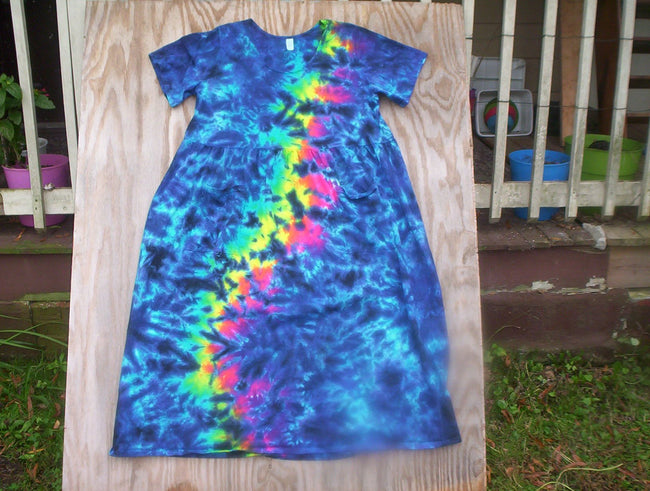 Royal Rainbow Garden Dress w pockets