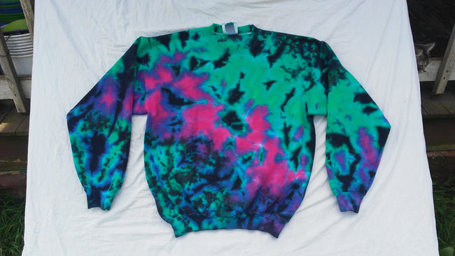 Aqua Night Tie Dye Sweatshirt