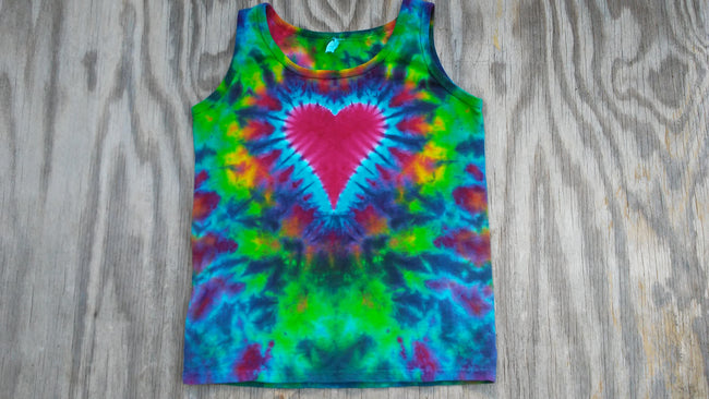 Heart Tie Dye Tank in Mens or Womens Sizes