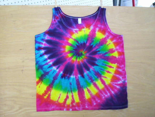 Peaceful Rainbow Tie Dye Tank in Mens or Womens Sizes