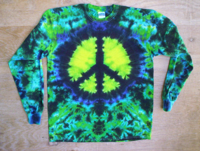 Peace Sign Tie Dye Long Sleeve