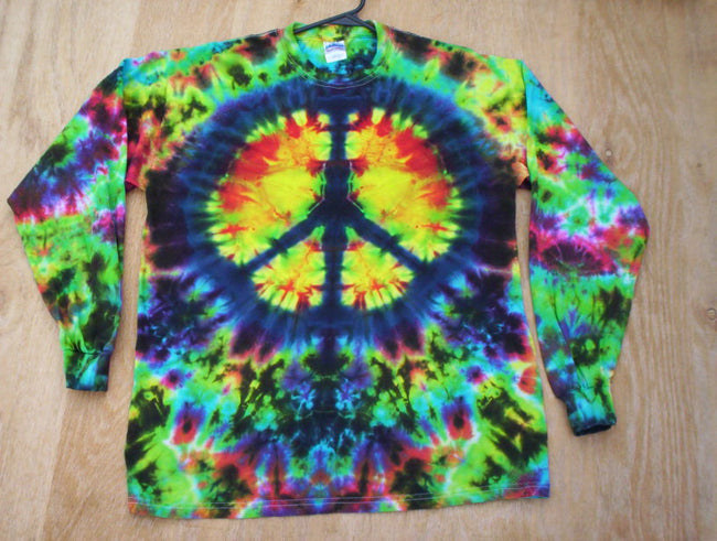 Peace Sign Tie Dye Long Sleeve