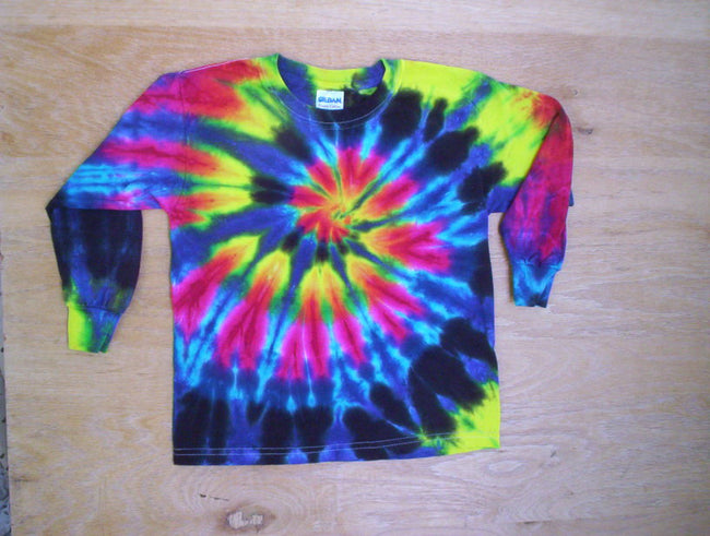 Youth Spiral Long Sleeve Tie Dye