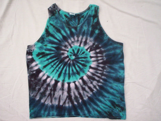 Blue Spiral Tie Dye Tank