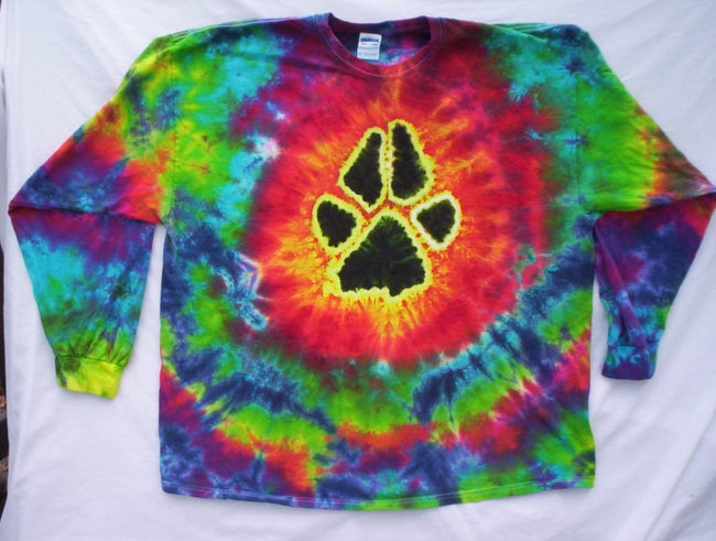 Dog Paw Tie Dye Long Sleeve