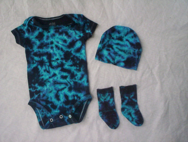 Little Baby Blue Tie Dye Gift Set