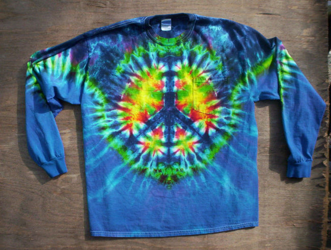 Peace Sign Youth Long Sleeve Tie Dye