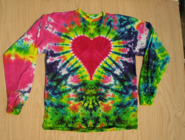 Youth Heart Long Sleeve Tie Dye