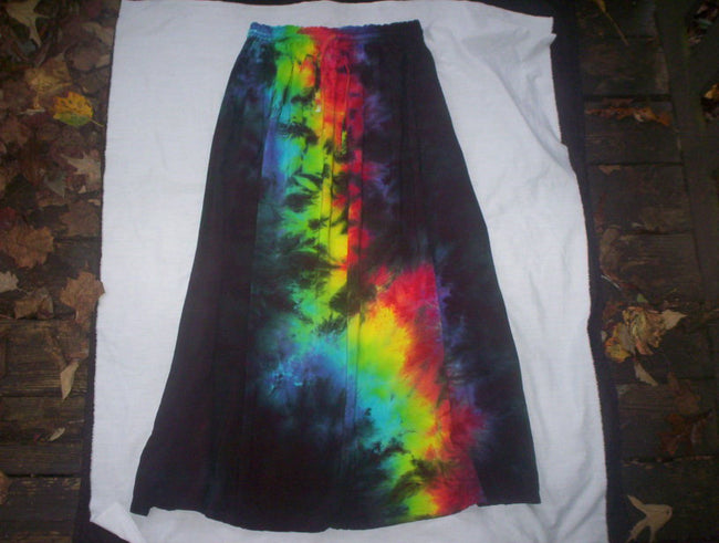 Rainbow Night Rayon Tie Dye Skirt