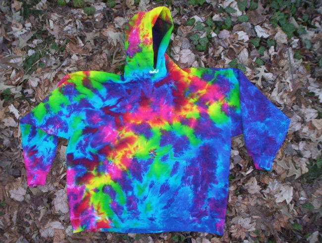 Autumn Rainbow Tie Dye Hoodie